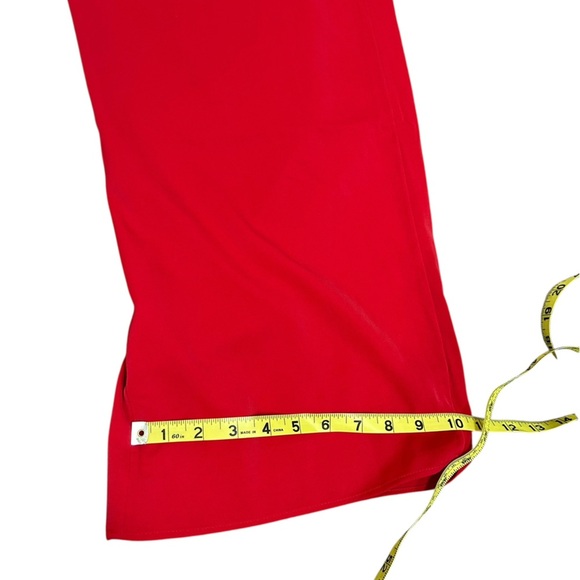 Abercrombie & Fitch Womens Drapey Pull On Wide Leg Pants Medium High Rise Red - Picture 4 of 11